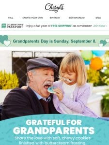 Grandparents Day is 9/8 – shower them with sweets!