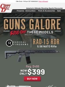 Guns Markdown Galore! Save $100+ on These Models While Supplies Lasts