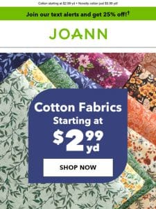 HOT Sewing Deals   Quilter’s Showcase just $2.99 yd!