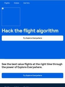 Hack the flight algorithm ??