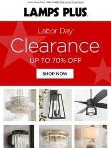 Happy Labor Day! Enjoy with Clearance Deals