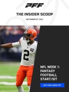 Here’s your NFL Week 1 playbook