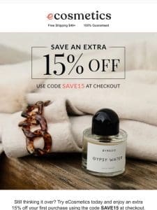 How does 15% OFF sound?