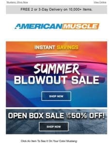 Instant Savings ?? Summer Blowout