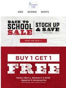 It’s Back to School BOGO Season