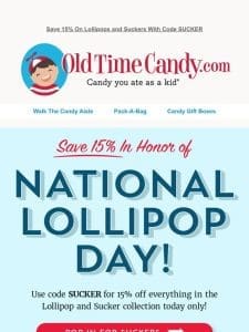 It’s National Lollipop Day!