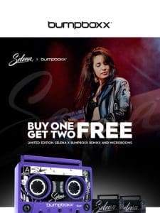 JUST DROPPED: Buy a Selena Limited Edition Remixx® and get two Selena Microbooms free!