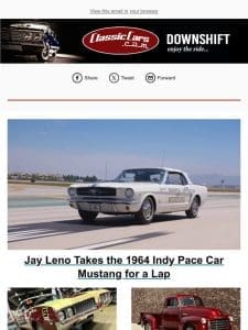 Jay Leno Takes the 1964 Indy Pace Car Mustang for a Lap