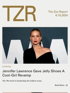 Jennifer Lawrence Gave Jelly Shoes A Cool-Girl Revamp