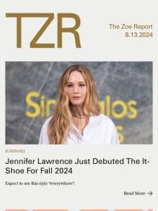 Jennifer Lawrence Just Debuted The It-Shoe For Fall 2024