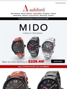 Just Landed: Mido Watches Starting at $229.49!