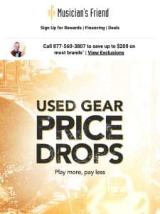 Just announced: Used gear price drops