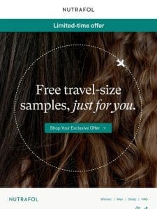 Just for you: Free travel-size samples