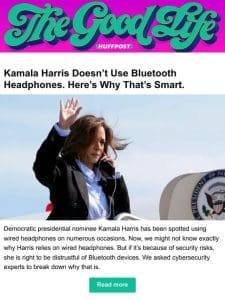 Kamala Harris doesn’t use bluetooth headphones. Here’s why that’s smart.