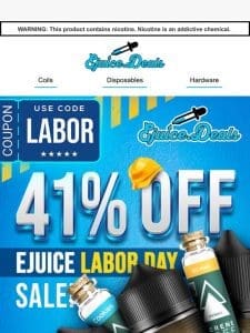 LAST CHANCE: ❌​ 41% OFF Ejuice at eJuice Deals