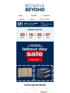 LAST DAY for Savings on 1000s of Items for Labour Day