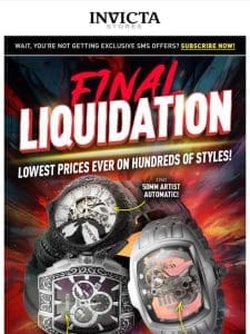 LIQUIDATION DEALS FINAL Markdowns Top-Quality Watches❗️