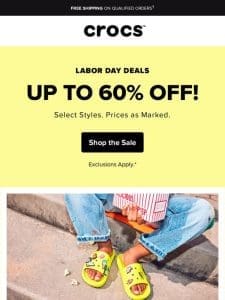 Labor Day Deals up to 60% Off!