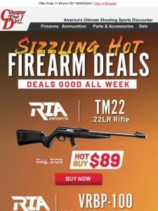 Labor Day Firearm Deals – $89 .22 LR Rifle and More!