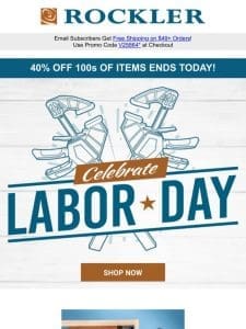 Labor Day Sale Ends Today!