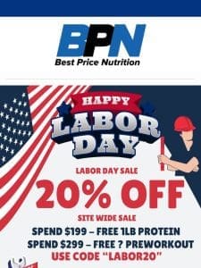 Labor Day Sale Ends Tonight