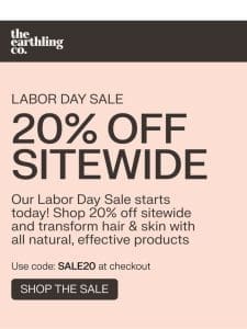 Labor Day Sale Starts NOW! ☀️