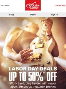 Labor Day Sale: Up to 50% off