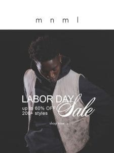 Labor Day Sale: up to 60% OFF