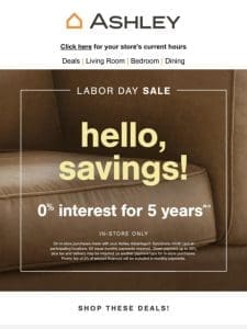 Labor Day Savings Are Here!