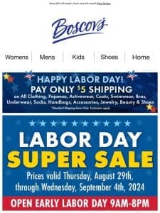 Labor Day Super Sale Is HERE!