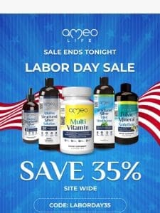 Labor Day sale ends tonight.