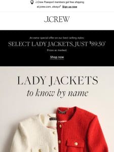 Lady jackets in new stripes， textures & more