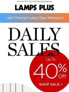 Last Chance for These Labor Day Savings