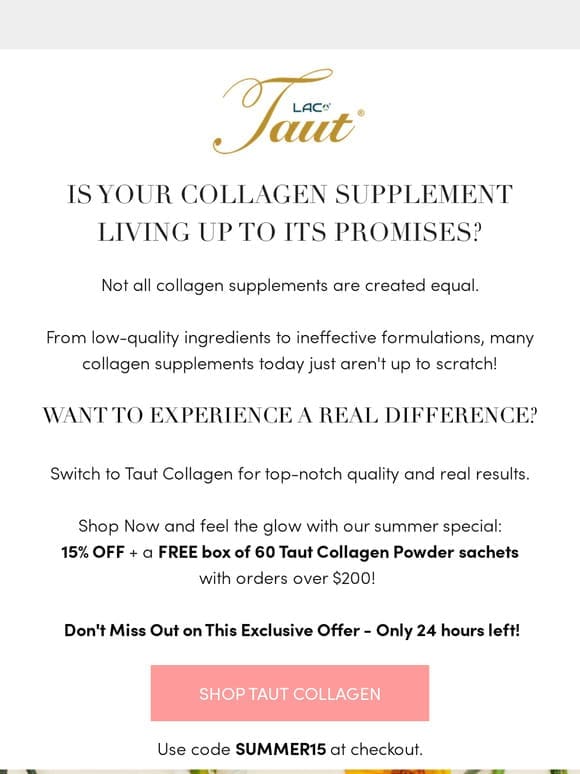 Last Chance to Claim your FREE Collagen!