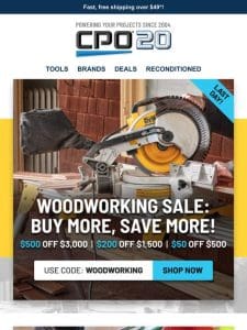 Last Chance to Save Up to $500 on Woodworking Essentials!