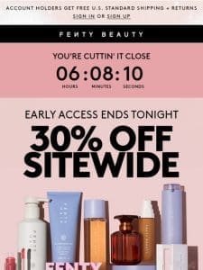 Last call: 30% off + VIP bedtime gifts