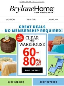 [Limited Time] Clear the Warehouse SALE