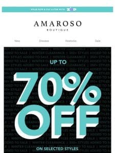 MASSIVE WINTER CLEARANCE ???? Up to 70% off!!!