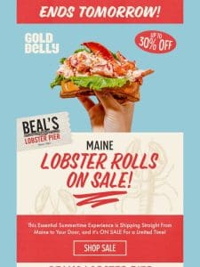 Maine Lobster Roll Sale ENDS TOMORROW!