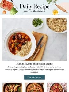 Martha’s Lamb and Squash Tagine