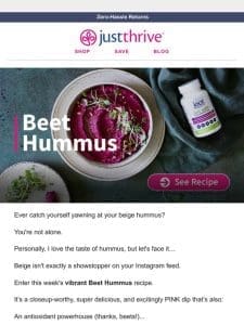 Mood-loving beet hummus (recipe)