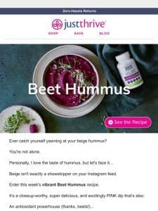 Mood-loving beet hummus (recipe)