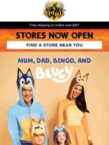 NEW Bluey costumes & accessories