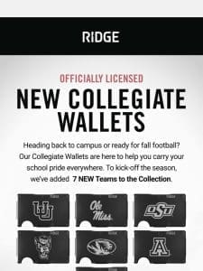 NEW Collegiate Wallets