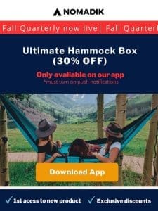 NEW Hammock Box Just Landed on our App