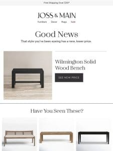 NOW ON SALE: the ? bench ? you were eyeing