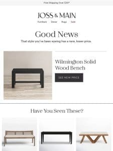 NOW ON SALE: the ? bench ? you were eyeing