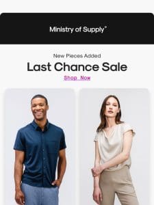 New Pieces Added: Shop Last Chance Sale