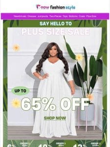 New Plus Size outfits max 65% off ??