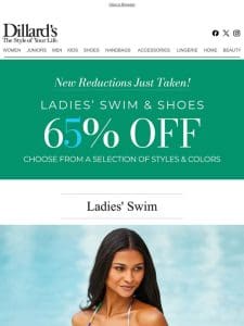 New Reductions Just Taken: 65% Off Ladies’ Swim & Shoes